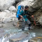 Passing river in Hampta pass