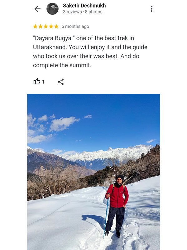 Dayara Bugyal Trekking Package Reviews