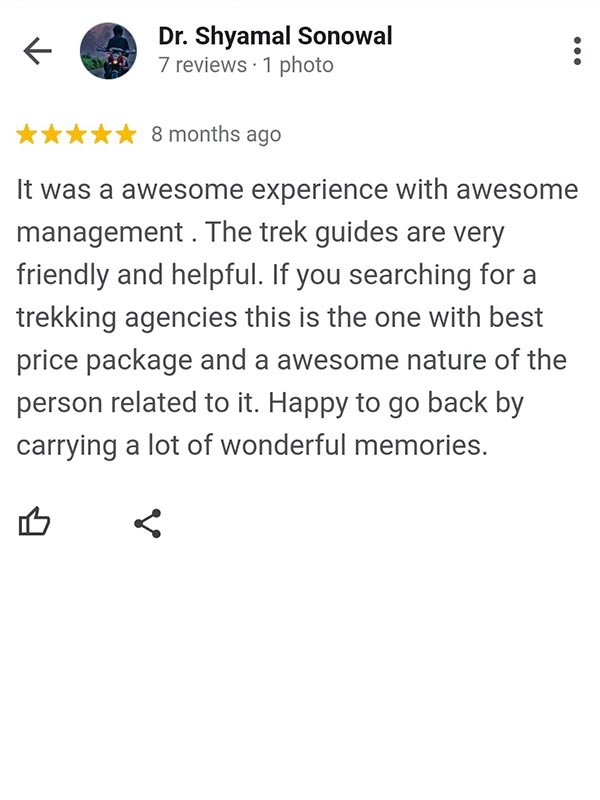 SAR Pass Trekking Package Client Reviews