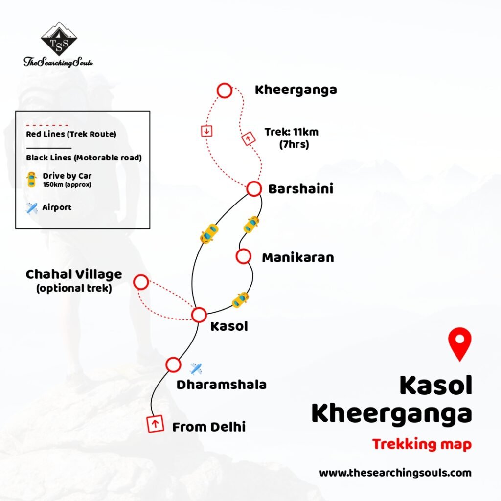Kasol Kheerganga map