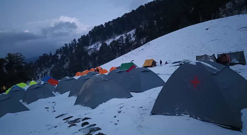 First Company to Pitch medical tents at each Camp Site